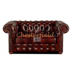 Klassisk bordeaux  2 personer Chesterfield Sofa (A7)