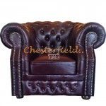 Windsor XL Antik bordeaux (A7) Chesterfield lænestol
