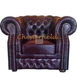 Windsor Antik bordeaux (A7) Chesterfield lænestol
