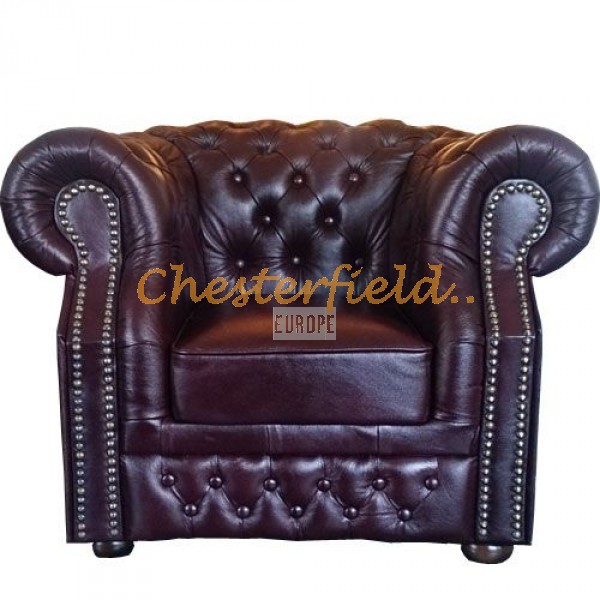 Windsor XL Antik bordeaux (A7) Chesterfield lænestol