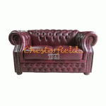 Windsor XL bordeaux Chesterfield 2 personer sofa (A7)