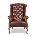 St. James bordeaux (A7) Chesterfield lænestol