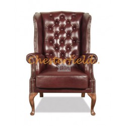 St. James bordeaux (A7) Chesterfield lænestol