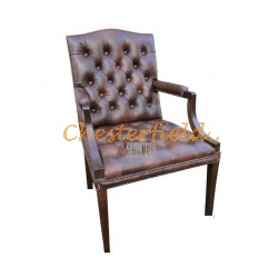 King brun (A5) Chesterfield lænestol
