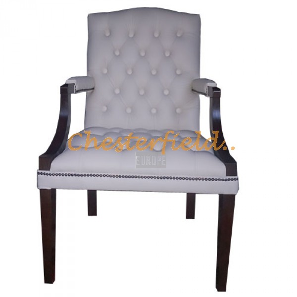 King hvit (K1) Chesterfield lænestol