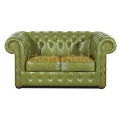 Klassisk olivengrøn 2 personer Chesterfield Sofa (S14)