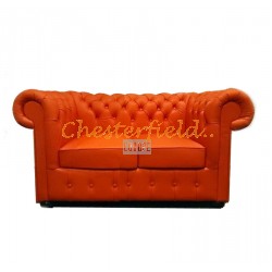 Klassisk 2 personer orange Chesterfield  Sofa