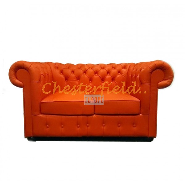 Klassisk 2 personer orange Chesterfield  Sofa