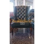 St. James  (A8) grøn Chesterfield lænestol