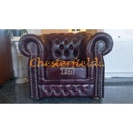 Windsor XL Antik bordeaux (A7) Chesterfield lænestol