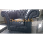 Windchester Sort (k70) Chesterfield lænestol