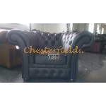 Windchester Sort (k70) Chesterfield lænestol