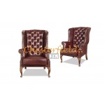 St. James bordeaux (A7) Chesterfield lænestol