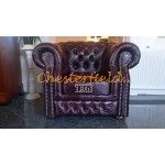 Windsor XL Antik bordeaux (A7) Chesterfield lænestol
