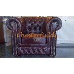 Windsor XL Antik bordeaux (A7) Chesterfield lænestol