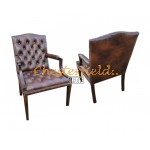 King brun (A5) Chesterfield lænestol