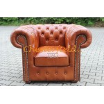 Klassisk Antik whisky (C12) Chesterfield lænestol