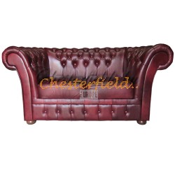 Windchester bordeaux 2 personer Chesterfield Sofa