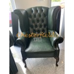 Queen grøn (A8) Chesterfield lænestol