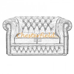 Vælg din egen farve og bestil Windsor Chesterfield 2 personer sofa