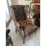 St. James mediumbrun (A5M) Chesterfield lænestol