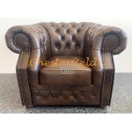 Windsor Antik mellembrun (A5M) Chesterfield lænestol