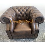 Windsor Antik mellembrun (A5M) Chesterfield lænestol