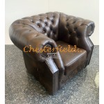 Windsor Antik mellembrun (A5M) Chesterfield lænestol