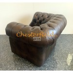Windsor Antik mellembrun (A5M) Chesterfield lænestol