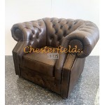 Windsor Antik mellembrun (A5M) Chesterfield lænestol