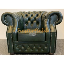 Windsor Antik grøn Chesterfield lænestol