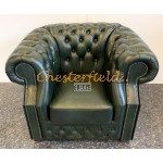 Windsor XL Antik grøn (A8) Chesterfield lænestol