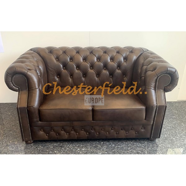 Windsor mediumbrun Chesterfield 2 personer sofa (A5M) 