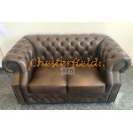 Windsor mediumbrun Chesterfield 2 personer sofa (A5M) 