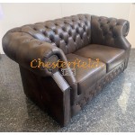 Windsor mediumbrun Chesterfield 2 personer sofa (A5M) 